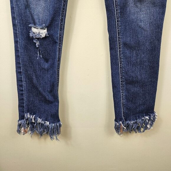 Free People Great Heights Frayed Skinny Jeans – Medium Blue Wash 27 - Picture 4 of 10